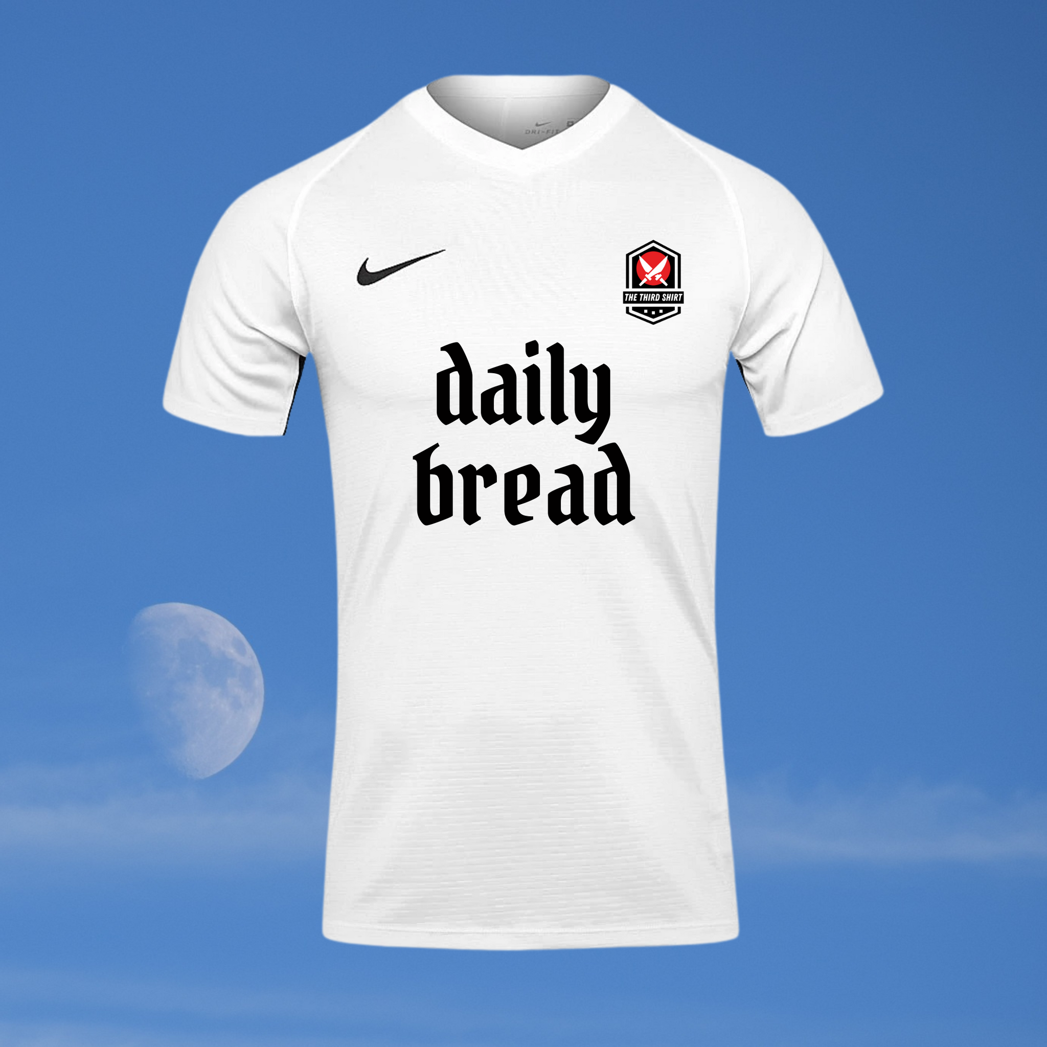 Daily Bread - White - Nike Tiempo Shirt
