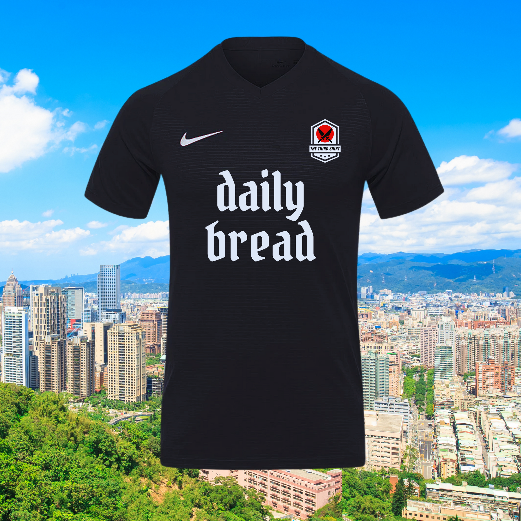 Daily Bread - Black - Nike Tiempo Shirt